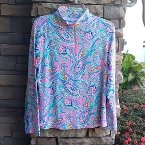 IBKUL Patterned Polo L NWT